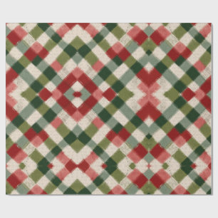 Vintage Christmas Floral Garden Wrapping Paper