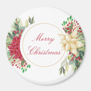 Vintage Christmas floral Magnet