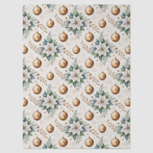 Vintage Christmas Florals Decoupage  Tissue Paper