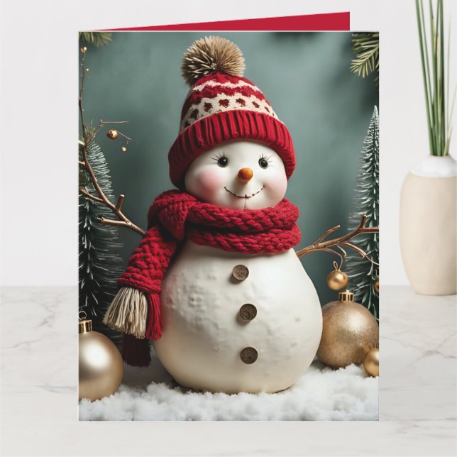 Vintage Christmas - Folded Greeting Card (Front)