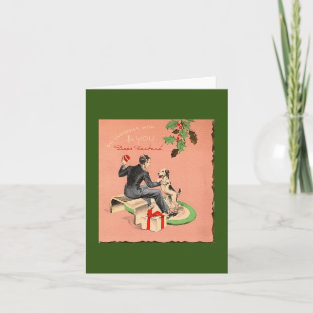 Vintage Christmas for Husband Card (Front)