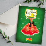 Vintage Christmas frame green red glitter girl Invitation<br><div class="desc">Vintage Christmas frame green red glitter girl invitation. Vintage cute glittery Christmas card. Perfect for vintage collectors or for sending cards out to family or friends for the holiday season. To make it extra special it is embellished with beautiful glamourous faux glitter. This design can also be transferred onto any...</div>