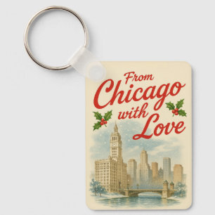 Vintage Christmas – From Chicago With Love Key Ring