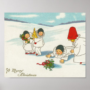 Vintage Christmas funny Holiday Poster