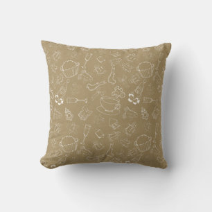 vintage christmas Gingerbread Man and santa Cushion
