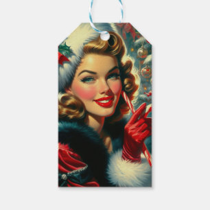 Vintage Christmas Girl Gift Tags
