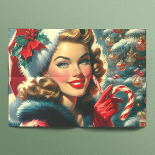 Vintage Christmas Girl Tissue Paper