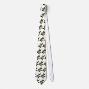 Vintage Christmas, Green Holly Plant with Berries Tie