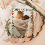 Vintage Christmas Greenery Frame Holiday Card<br><div class="desc">Introducing our elegant holiday card, embellished with a stunning winter greenery vintage frame design and classic calligraphy! If you're looking for a holiday card that exudes sophistication, luxury and style, this is the perfect card for you. The frame adds a touch of vintage elegance to the card. It features an...</div>