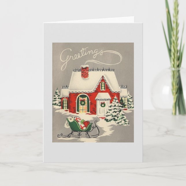 Vintage Christmas Greeting Card (Front)