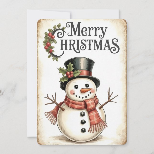 Vintage Christmas Greeting Card (Front)