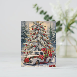 Vintage Christmas Greeting Card – Majestic Snow-