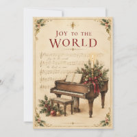 Vintage Christmas Greeting , Classical Music style