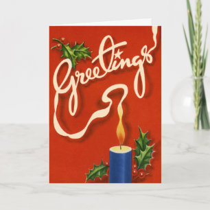 Vintage Christmas Greetings Card