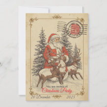 Vintage Christmas Hand-Drawn Flat Holiday