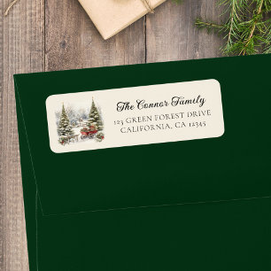 Vintage Christmas Handwritten Script Address