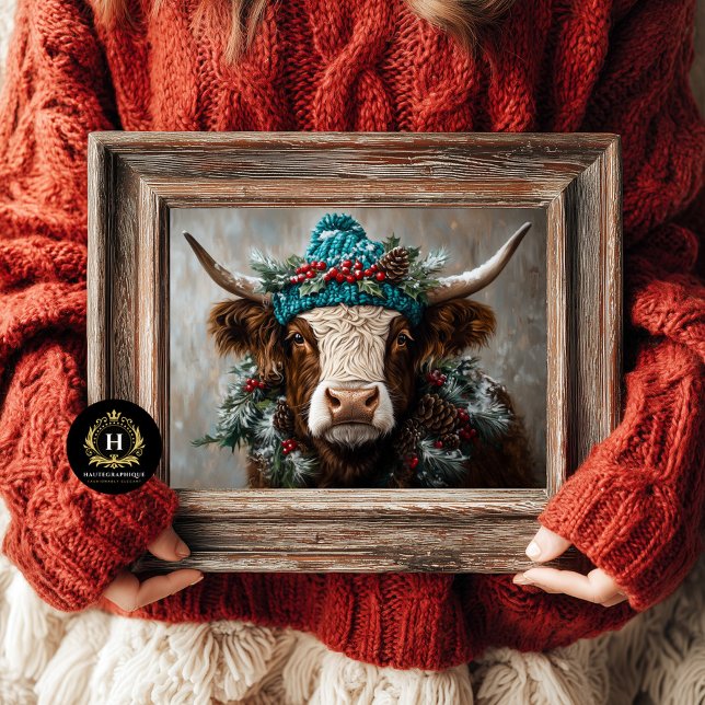 Vintage Christmas Highland Cow Decoupage  Tissue Paper (Creator Uploaded)