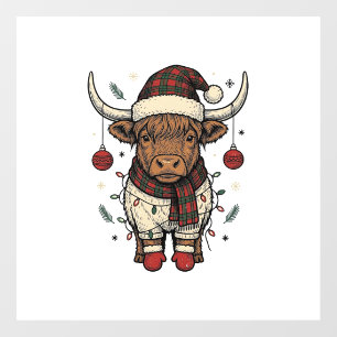 Vintage Christmas Highland Cow Holiday Shirt_1