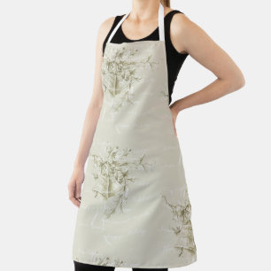 Vintage Christmas holiday bells neutral Apron