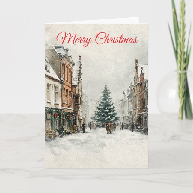 Vintage Christmas Holiday Card (Front)