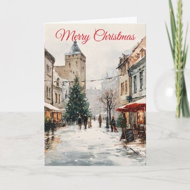 Vintage Christmas Holiday Card (Front)