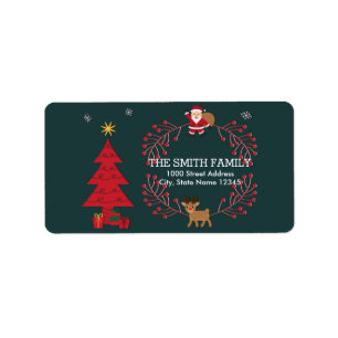 Vintage Christmas Holiday Label