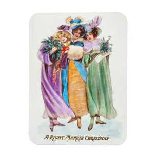 Vintage christmas  holiday   magnet