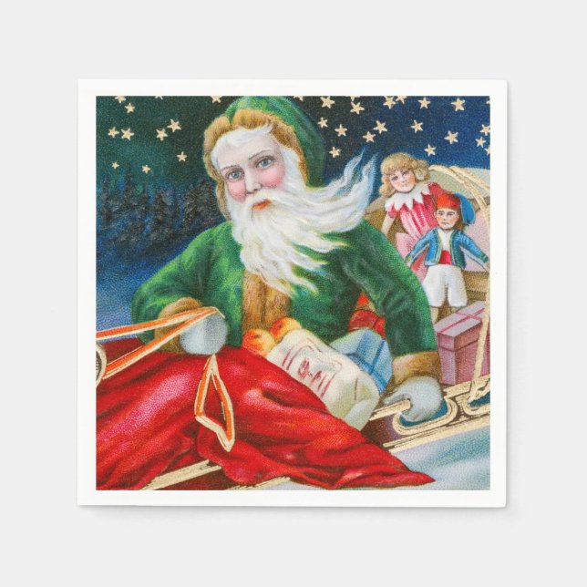 Vintage Christmas  Holiday  Napkin (Front)