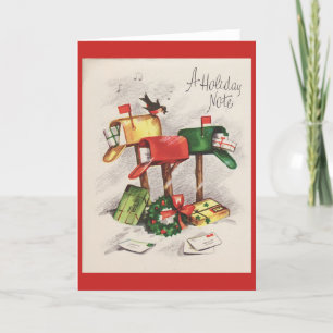 Vintage Christmas - Holiday Note (Blank Inside), Card