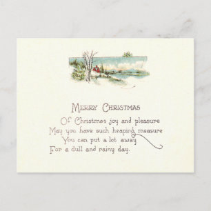 Vintage Christmas Holiday Postcard