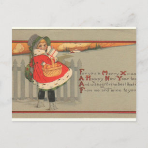 Vintage Christmas Holiday Postcard