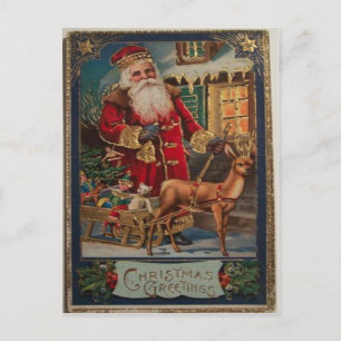 Vintage Christmas Holiday Postcard