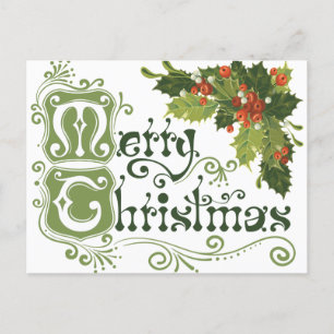 Vintage Christmas Holiday Postcard