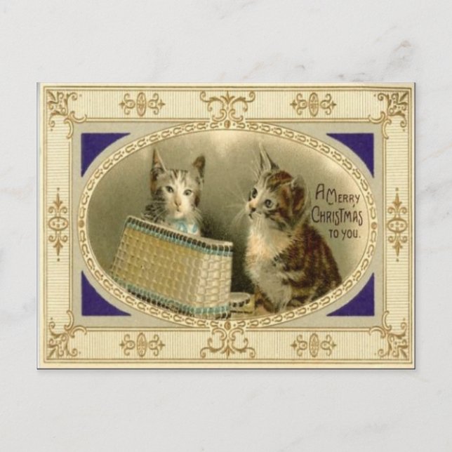 Vintage Christmas Holiday Postcard (Front)