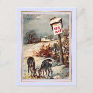 Vintage Christmas Holiday Postcard