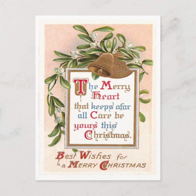 Vintage Christmas Holiday Postcard (Front)