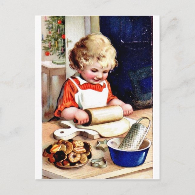 Vintage Christmas Holiday Postcard (Front)