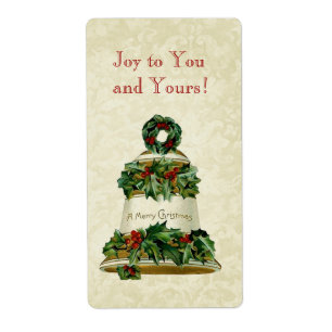 Vintage Christmas Holly Bell CH005