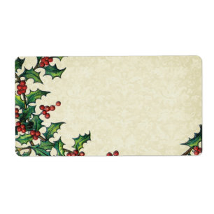 Vintage Christmas Holly Green and Red Ver 7 C310