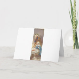 Vintage Christmas Holy Family Holiday Card