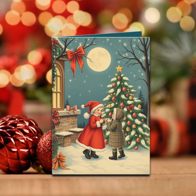 Vintage Christmas Illustration Card (Creator Uploaded)