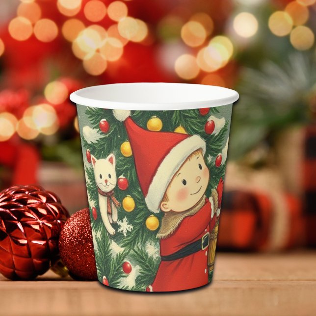 Vintage Christmas Illustration Paper Cups (Creator Uploaded)