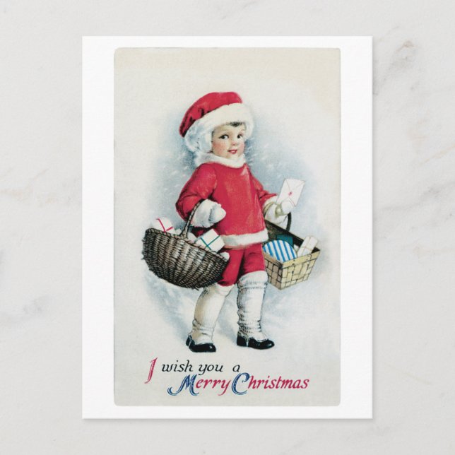 Vintage Christmas Image Postcard (Front)