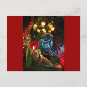 Vintage Christmas in New York Display Holiday Postcard