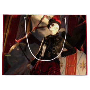 Vintage Christmas in New York Window Display Large Gift Bag