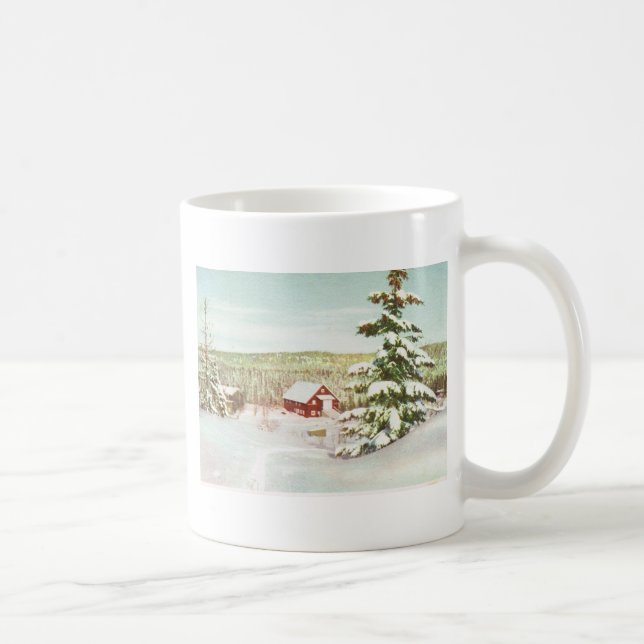 Vintage Christmas in Norway, 1950 Coffee Mug (Right)