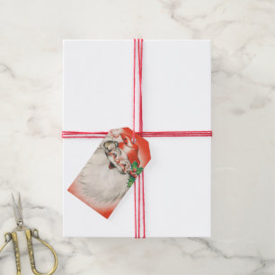Vintage Christmas, Jolly Retro 50s Santa Claus Gift Tags