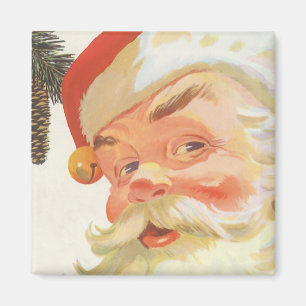 Vintage Christmas, Jolly Santa Claus with a Secret Magnet