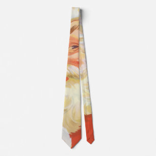 Vintage Christmas, Jolly Santa Claus with a Secret Tie