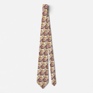 Vintage Christmas, Jolly Santa Claus with Presents Tie